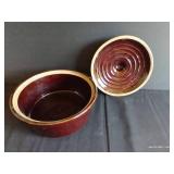 Bean Pot w/Lid marked USA