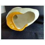 Cottage Core Ceramic White Geese Figurines, 11" Tall