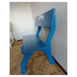 Blue Wooden Bench