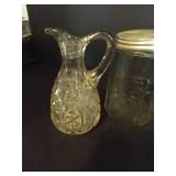 Vintage Syrup, Vinegar, Tea & Sugar Jars & Grinder