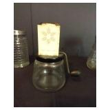 Vintage Syrup, Vinegar, Tea & Sugar Jars & Grinder