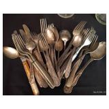 Old Flatware w/ Measuring Jars
