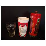 Coke Mugs, Straw Holder & Glass