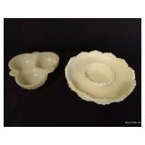 Hobnail Milk Glass Dishes