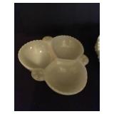 Hobnail Milk Glass Dishes