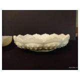 Hobnail Milk Glass Dishes