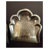Misc. Silverplate Antique Crumb Catchers, Frog, Tongs, Etc