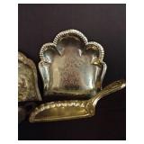 Misc. Silverplate Antique Crumb Catchers, Frog, Tongs, Etc