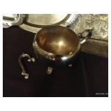 Misc. Silverplate Antique Crumb Catchers, Frog, Tongs, Etc