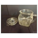 Vintage Glass Pitcher & Juicer