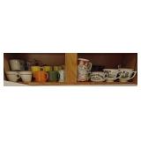 Shelf of Mugs & Soup Bowls