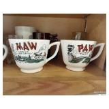 Shelf of Mugs & Soup Bowls
