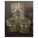 Unique Kerr Jars- Square Shoulders, Yellow Sheen, Antique Lids, Etc