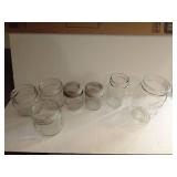 Unique Kerr Jars- Square Shoulders, Yellow Sheen, Antique Lids, Etc