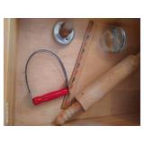 Rolling Pin, Pastry Cutter, Donut/Biscuit Cutter