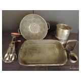 Granitware Colander & Pan, Sifter, Cutter & Egg Beater