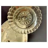 Pretty Tray of Glass Avon Bottles, Glass Trinket Boxes w/Lids, Etc