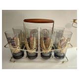 Midcentury Drink Set & Candle Holders