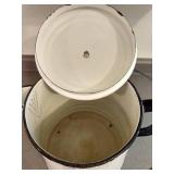 Enamel Cowboy Two Handle Coffee Pot