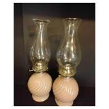 Oil Lamps, Vase, Japan Bird Plate & California Ash Tray