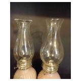Oil Lamps, Vase, Japan Bird Plate & California Ash Tray
