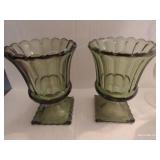(7) Vases, Including Made in Spain & Green Glass