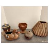 Misc. Art Deco Duck, Vase, Home-made Game, Etc