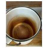 Tall Enamel Cowboy Two Handled Coffee Pot