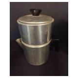 Foley Double Boiler, Ceramic Coffee Pot & Aluminum Kettle