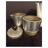 Foley Double Boiler, Ceramic Coffee Pot & Aluminum Kettle