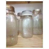 Unbranded Vintage Jars w/ Quilted Glass & Various Designs