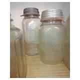 Unbranded Vintage Jars w/ Quilted Glass & Various Designs