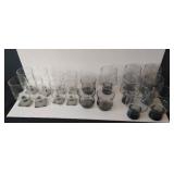 Smokey Glass Footed Glasses & Cups