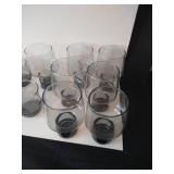 Smokey Glass Footed Glasses & Cups