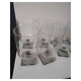 Smokey Glass Footed Glasses & Cups