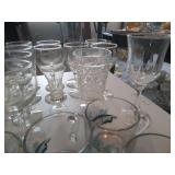 Large Lot of Stemware, Glasses, Juice Cups & Glass Mugs