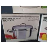 (3) New in Box International Pro-Chef Pots & Pan