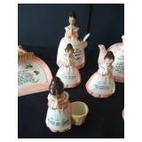 Enesco Mother in the Kitchen Pink Prayer Lady Pieces (10)