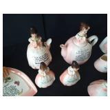 Enesco Mother in the Kitchen Pink Prayer Lady Pieces (10)