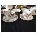 Matching Tea Cups & Saucers w/ Many Unmatched & Tea Pots