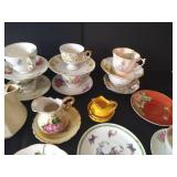 Matching Tea Cups & Saucers w/ Many Unmatched & Tea Pots