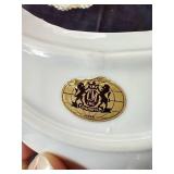 Two Milk Glass Plates, Butterflies & Half Moon Bone Dishes