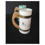 (6) Matching Siesta Ware Colorful Tiki Mugs w/ Frosted Glass