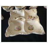 French Provincial Dish, Bird Candle Holders, Swans, Including "Made in Japan" Turkeys