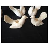 French Provincial Dish, Bird Candle Holders, Swans, Including "Made in Japan" Turkeys