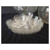 (2) Punch Bowls, Snack Plates & Cups