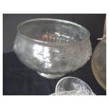 (2) Punch Bowls, Snack Plates & Cups