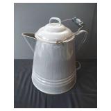Graniteware Two Handled Cowboy Coffee Pot