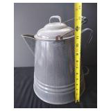 Graniteware Two Handled Cowboy Coffee Pot