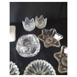 Candle Holders Lot- Blown Glass, Lead Glass, Crystal, Etc